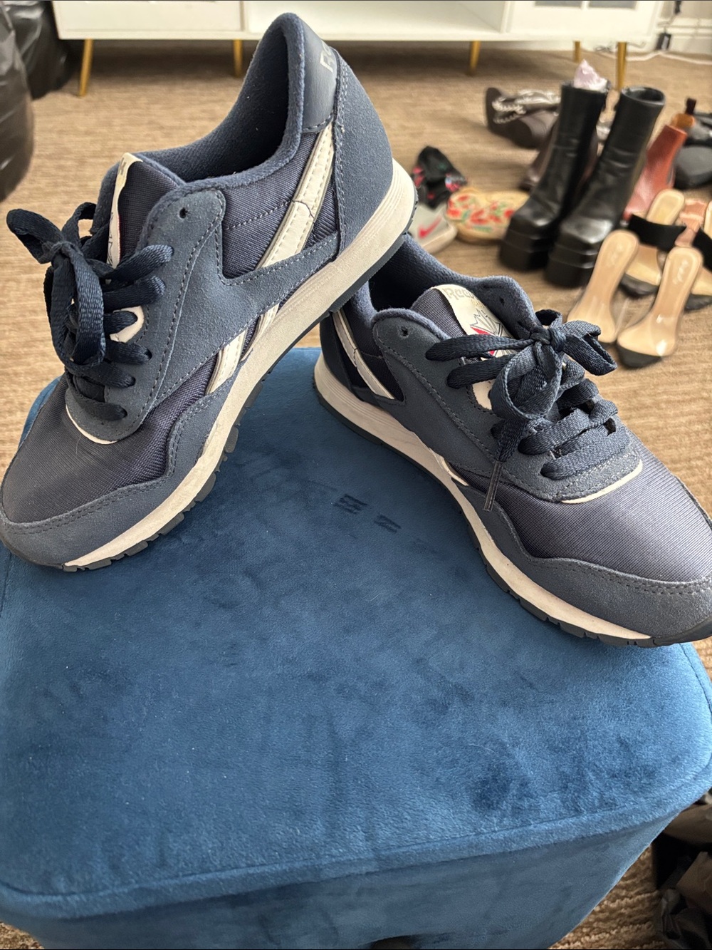Kids Navy Blue Athletic Sneakers - Lightweight Comfort